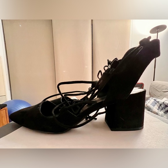 Zara Basic Lace-Up Sandals 1 inch - US 10 / EU 41 - Picture 3 of 5